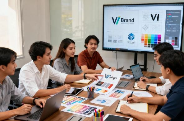 尚品牌组织全员学习河北品牌设计行业新动态 深耕VI设计与品牌策划